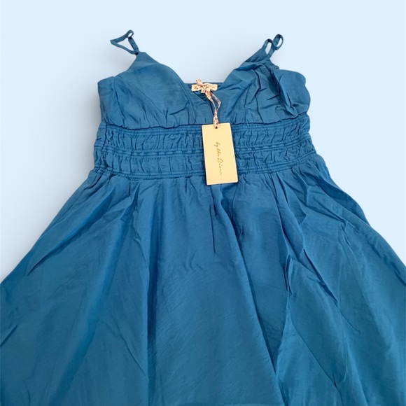 Hydrangea Haze – Blue Handkerchief Hem Maxi Dress - Picture 5 of 5